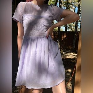 Lavender babydoll dress from Urban Outfitters